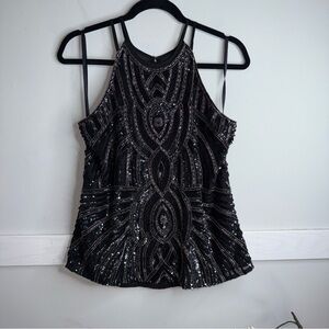 Parker Black Sequin Tank Top